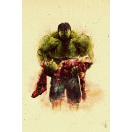 Hulk Iron Man Poster