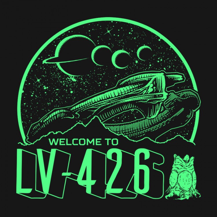 Back to LV-426. T-Shirt, Movie-Mashup - T-SHIRT - Neon Rumors