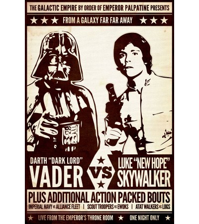 Vader VS Skywalker Poster