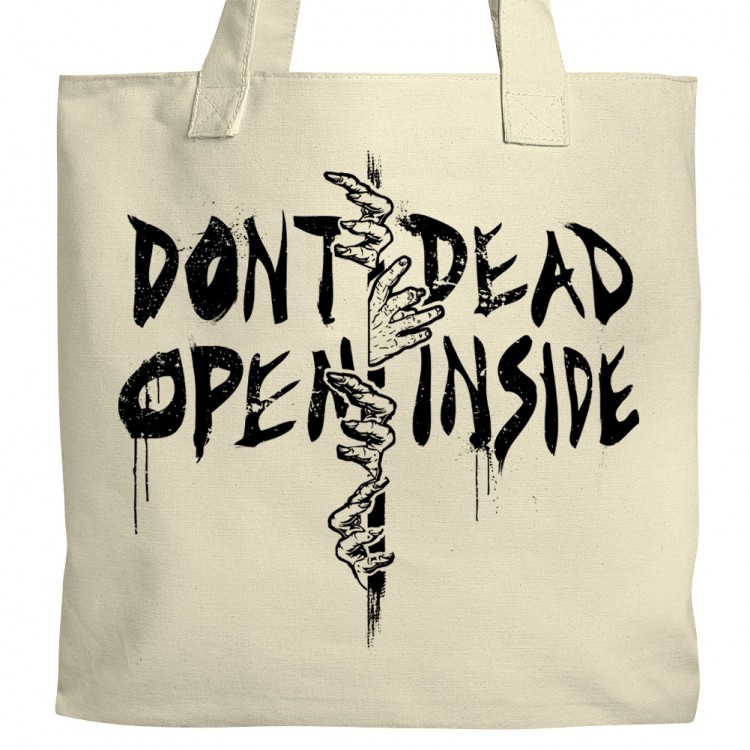 Walking Dead Don't Open Dead Inside Shopping Tote
